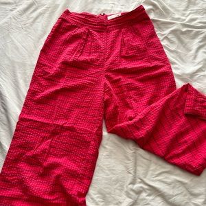 Anthropologie Plaid Wide Leg Pant